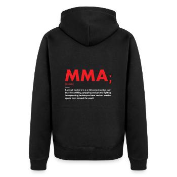 Sport Definition MMA - Unisex Premium Bio Zip Hoodie - Schwarz - Hinten - Nico (187cm)
