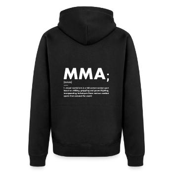 Sport Definition MMA - Unisex Premium Bio Zip Hoodie - Schwarz - Hinten - Nico (187cm)