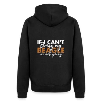 Si je ne peux pas amener mon beagle, je n’y vais pas - Veste à capuche bio Premium Unisexe - noir - Dos - Nico (187cm)