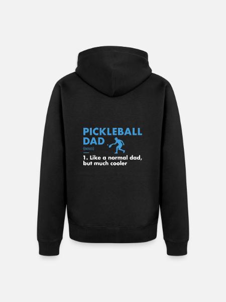 Sport Dad Definition Pickleball - Unisex Premium Organic Zip Hoodie - black