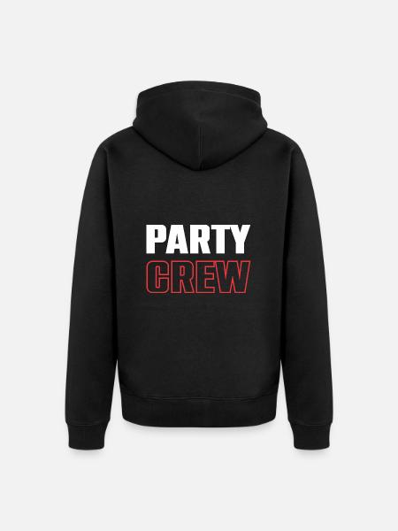 Party Crew - Unisex Premium Organic Zip Hoodie - black
