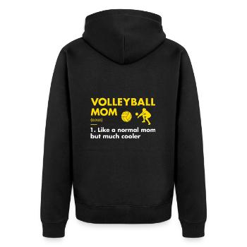 Sport Maman Définition Volleyball - Veste à capuche bio Premium Unisexe - noir - Dos - Nico (187cm)