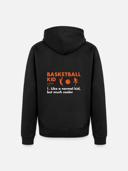 Sport Kid Definition Basketball - Unisex Premium Organic Zip Hoodie - black