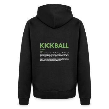 Définition du sport Kickball - Veste à capuche bio Premium Unisexe - noir - Dos - Nico (187cm)