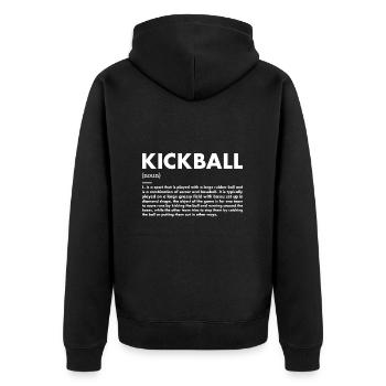 Définition du sport Kickball - Veste à capuche bio Premium Unisexe - noir - Dos - Nico (187cm)