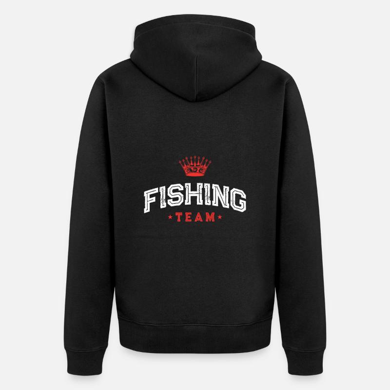 Équipe de pêche - Veste à capuche bio Premium Unisexe - noir