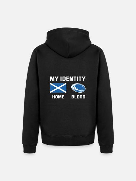 Mon identité Écosse Rugby - Veste à capuche bio Premium Unisexe - noir