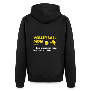 Sport Maman Définition Volleyball - Veste à capuche bio Premium Unisexe - noir - Dos - Nico (187cm)