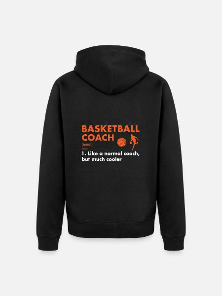 Entraîneur sportif Définition Basketball - Veste à capuche bio Premium Unisexe - noir