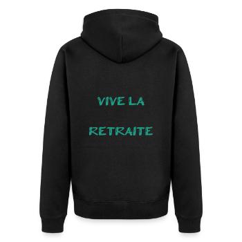 RETRAITE. RETRAITE. RETRAITEE. SENIOR. MAMIE. PAPY - Veste à capuche bio Premium Unisexe - noir - Dos - Nico (187cm)