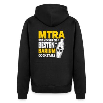MTRA Medizinisch-Technischer Radiologie Mta - Unisex Premium Bio Zip Hoodie - Schwarz - Hinten - Nico (187cm)