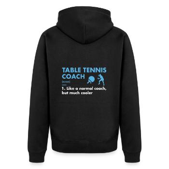 Entraîneur sportif Définition Tennis de table - Veste à capuche bio Premium Unisexe - noir - Dos - Nico (187cm)