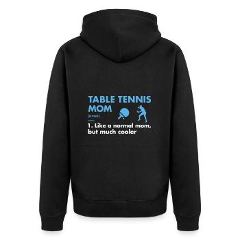 Sport Maman Définition Tennis de Table - Veste à capuche bio Premium Unisexe - noir - Dos - Nico (187cm)