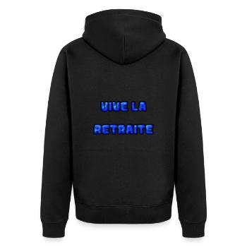 RETRAITE. RETRAITE. RETRAITEE. SENIOR. MAMIE. PAPY - Veste à capuche bio Premium Unisexe - noir - Dos - Nico (187cm)