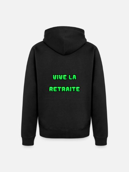 RETRAITE. RETRAITE. RETRAITEE. RETRAITE - Veste à capuche bio Premium Unisexe - noir
