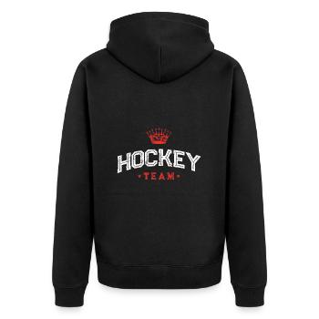 Équipe de hockey - Veste à capuche bio Premium Unisexe - noir - Dos - Nico (187cm)
