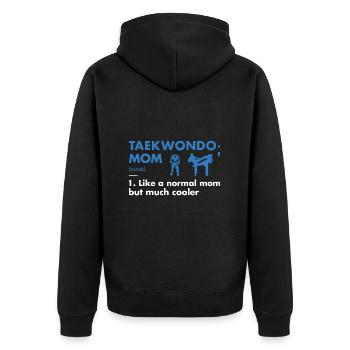 Sport Maman Définition Taekwondo - Veste à capuche bio Premium Unisexe - noir - Dos - Nico (187cm)