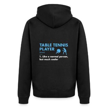 Joueur de sport Définition Tennis de table - Veste à capuche bio Premium Unisexe - noir - Dos - Nico (187cm)