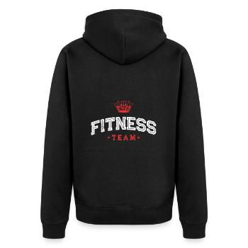 Équipe de fitness - Veste à capuche bio Premium Unisexe - noir - Dos - Nico (187cm)