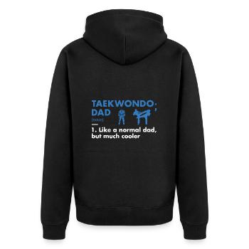 Sport Dad Définition Taekwondo - Veste à capuche bio Premium Unisexe - noir - Dos - Nico (187cm)