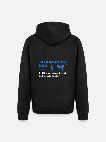 Sport Dad Definition Taekwondo - Unisex Premium Organic Zip Hoodie - black