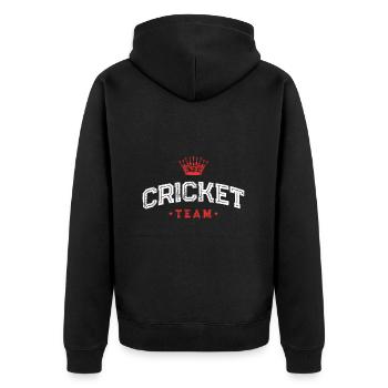 Équipe de cricket - Veste à capuche bio Premium Unisexe - noir - Dos - Nico (187cm)