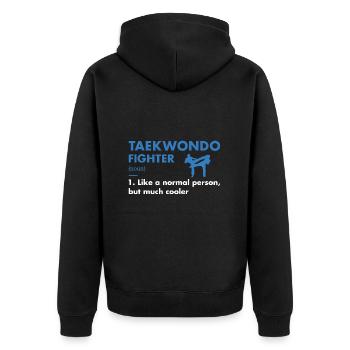 Définition du combattant sportif Taekwondo - Veste à capuche bio Premium Unisexe - noir - Dos - Nico (187cm)