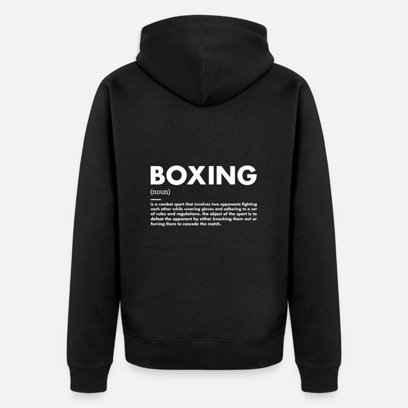 Sport Définition Boxe - Veste à capuche bio Premium Unisexe - noir
