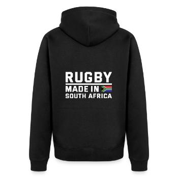 Ruby Made In South Africa South Africa Rugby - Veste à capuche bio Premium Unisexe - noir - Dos - Nico (187cm)
