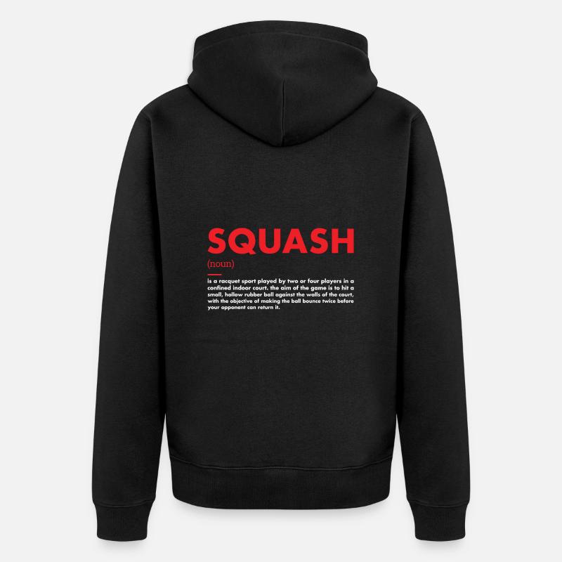 Sport Définition Squash - Veste à capuche bio Premium Unisexe - noir