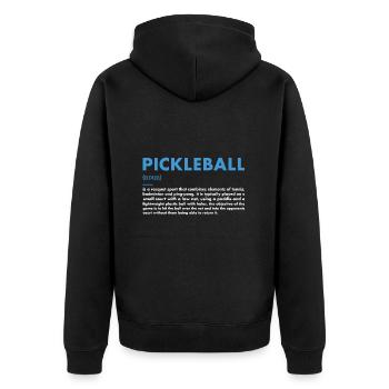 Définition du sport Pickleball - Veste à capuche bio Premium Unisexe - noir - Dos - Nico (187cm)