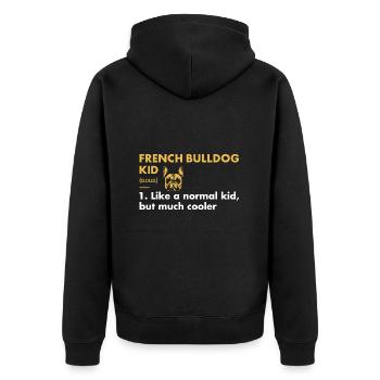 Définition de l’enfant bouledogue français - Veste à capuche bio Premium Unisexe - noir - Dos - Nico (187cm)
