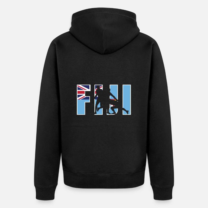 Fidji Rugby - Veste à capuche bio Premium Unisexe - noir