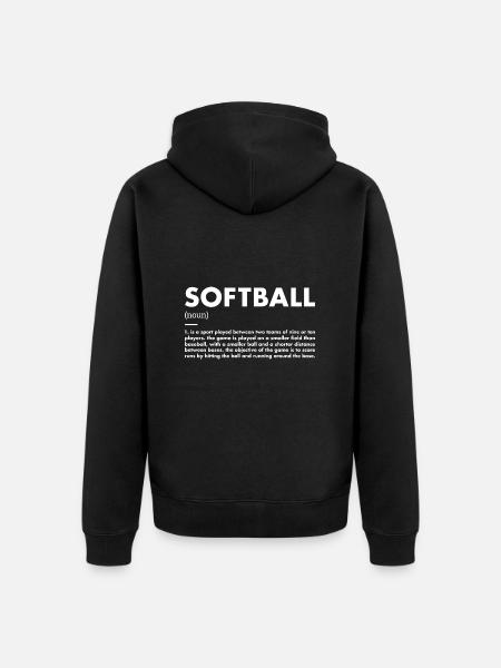 Sport Definition Softball - Unisex Premium Organic Zip Hoodie - black