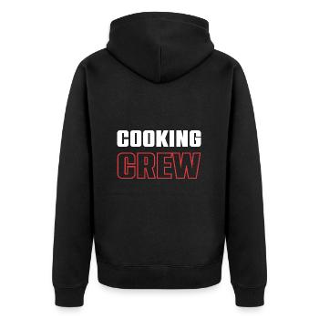 Cooking Crew - Unisex Premium Bio Zip Hoodie - Schwarz - Hinten - Nico (187cm)