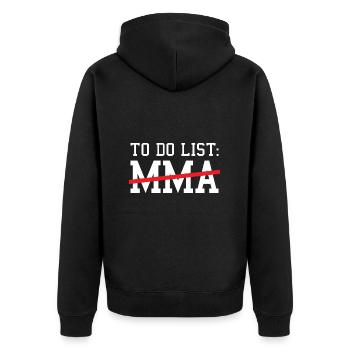 Sport To Do List MMA - Veste à capuche bio Premium Unisexe - noir - Dos - Nico (187cm)