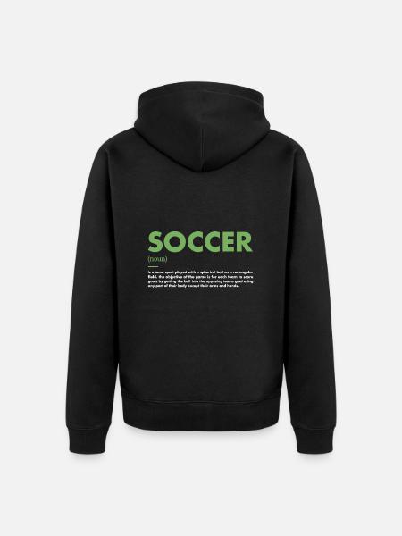 Sport Definition Soccer - Unisex Premium Bio Zip Hoodie - Schwarz