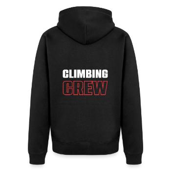 Climbing Crew - Unisex Premium Bio Zip Hoodie - Schwarz - Hinten - Nico (187cm)