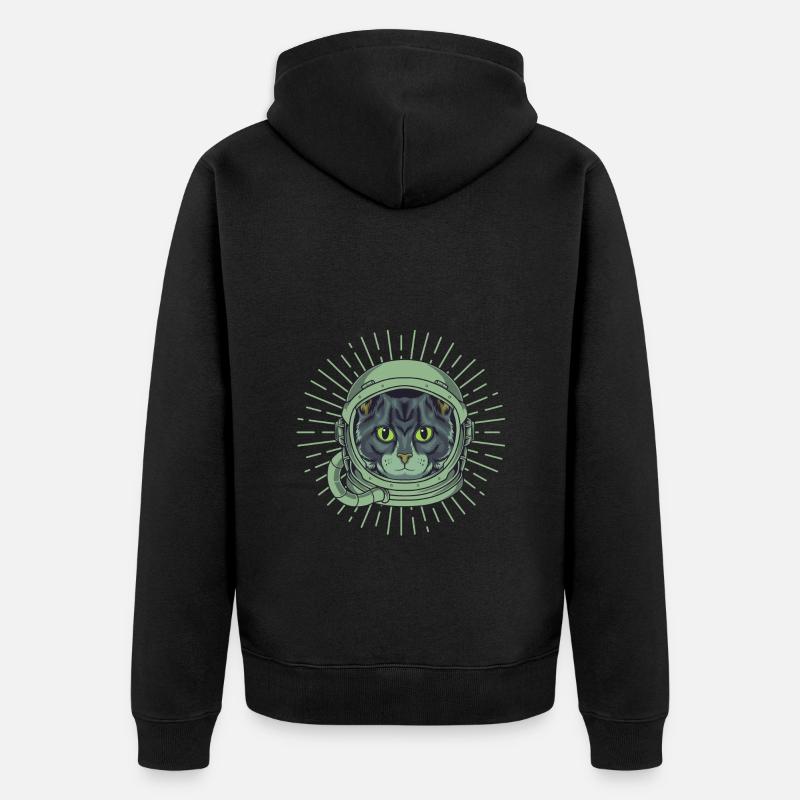 CAT dans l’ESPACE - Veste à capuche bio Premium Unisexe - noir