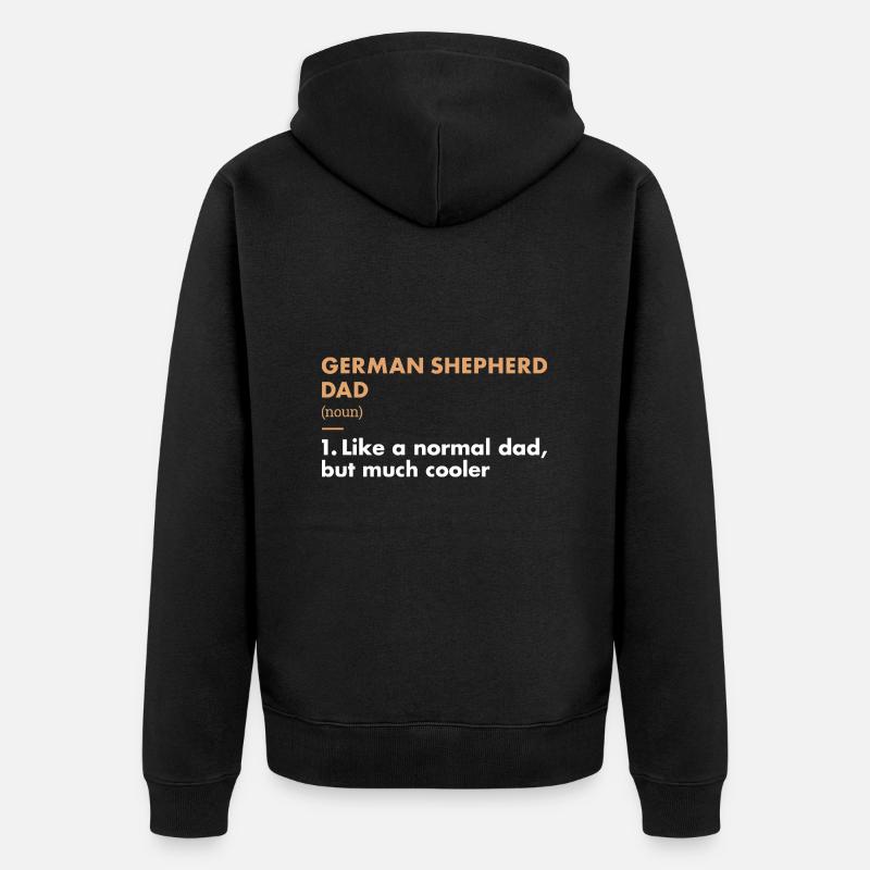 German Shepherd Dad Definition - Unisex Premium Bio Zip Hoodie - Schwarz
