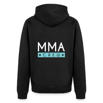 Mma Crew - Unisex Premium Bio Zip Hoodie - Schwarz - Hinten - Nico (187cm)