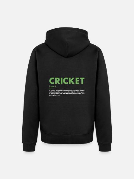 Sport Definition Cricket - Unisex Premium Organic Zip Hoodie - black