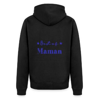 FÊTE DES MÈRES. BONNE FÊTE MAMAN. MAMAN. FÊTE - Veste à capuche bio Premium Unisexe - noir - Dos - Nico (187cm)
