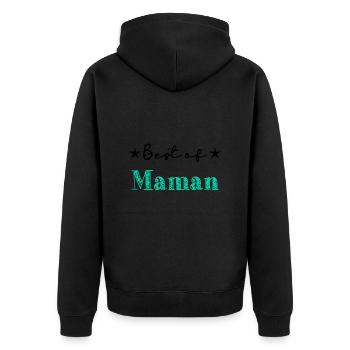 FÊTE DES MÈRES. BONNE FÊTE MAMAN. MAMAN. FÊTE - Veste à capuche bio Premium Unisexe - noir - Dos - Nico (187cm)