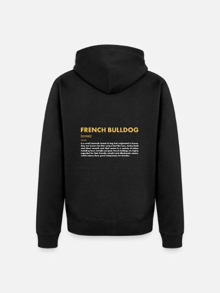 French Bulldog Definition - Unisex Premium Organic Zip Hoodie - black