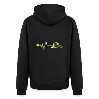 Chapeau de pêche Heartbeat Fishing - Veste à capuche bio Premium Unisexe - noir - Dos - Nico (187cm)