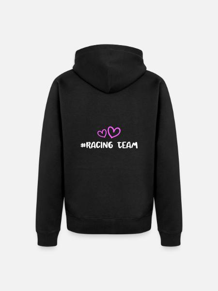 Racing Team Herz - Unisex Premium Bio Zip Hoodie - Schwarz