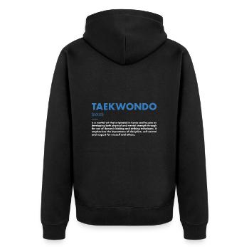 Sport Définition Taekwondo - Veste à capuche bio Premium Unisexe - noir - Dos - Nico (187cm)