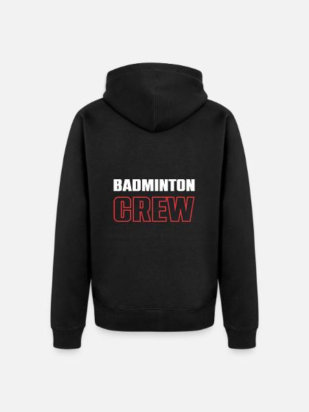 Badminton Crew - Unisex Premium Organic Zip Hoodie - black
