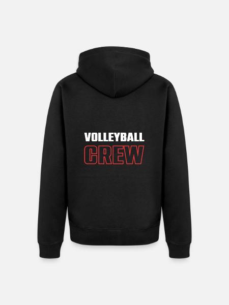 Volleyball Crew - Unisex Premium Organic Zip Hoodie - black